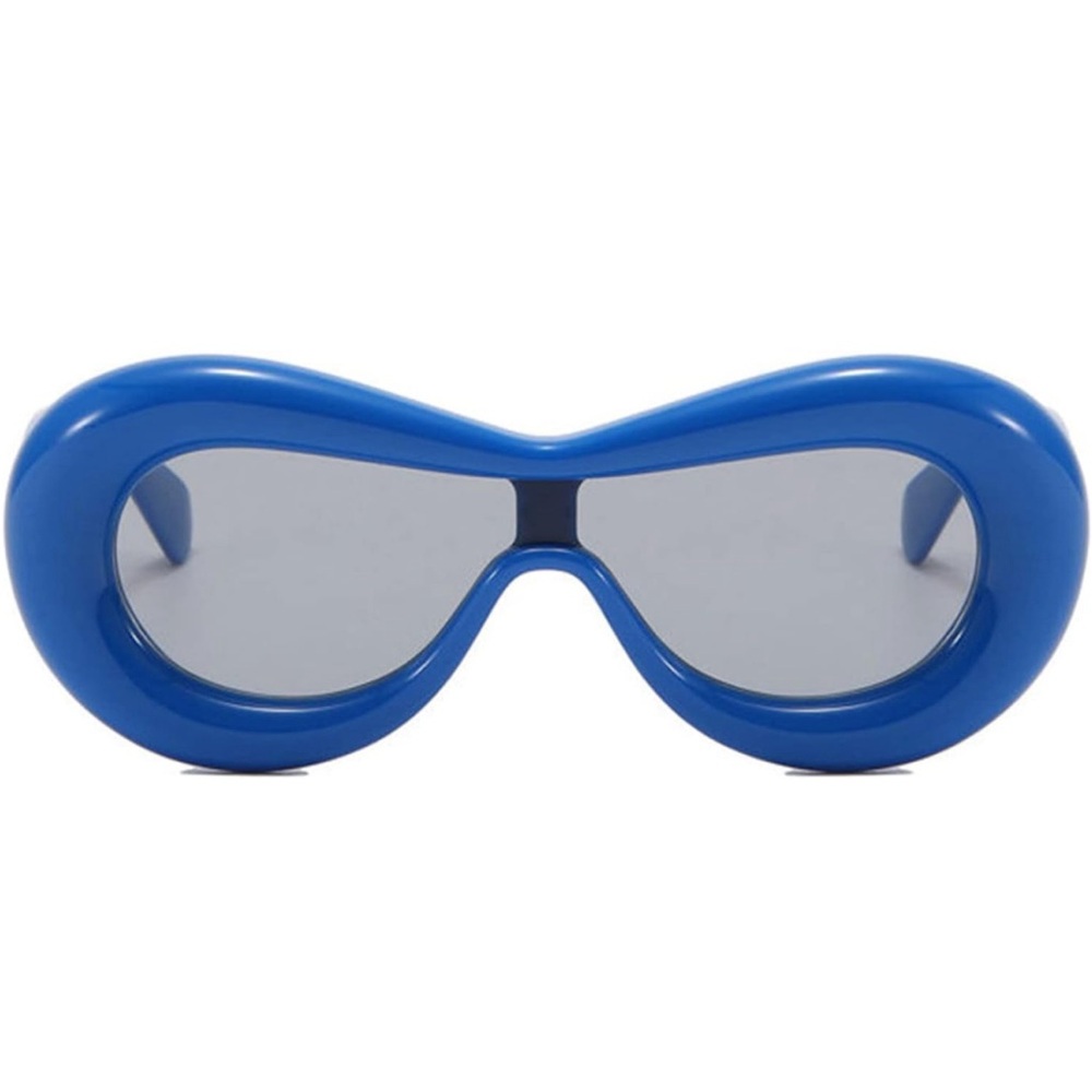 Blue Male Oversized Y2K Summertime Aesthetic Glasses